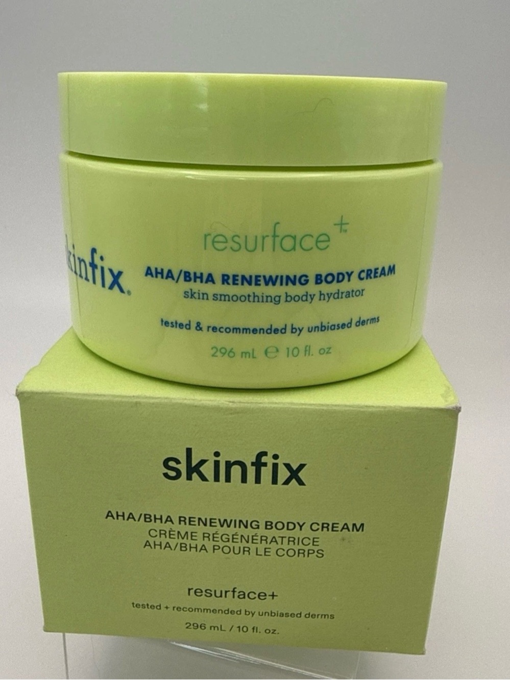 SKINFIX Resurface AHA / BHA Renewing Body Cream 10 oz FRAGRANCE FREE msrp $48